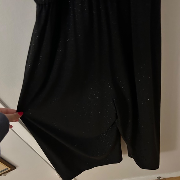 Faux Wrap V-Neck Glitter Jumpsuit - Picture 7 of 7